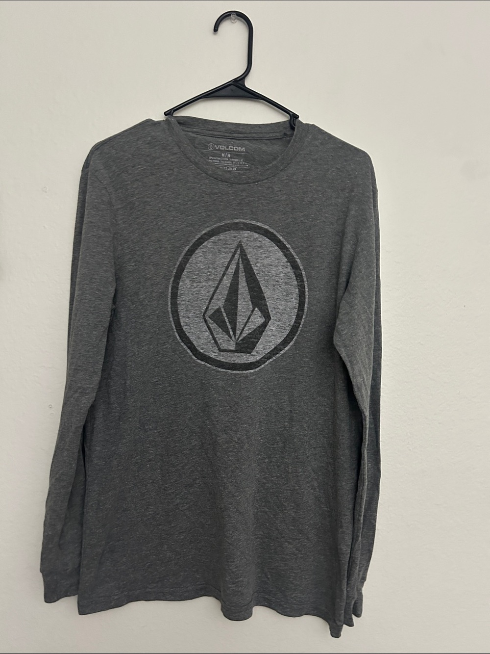 Volcom Gray Long Sleeve Logo Shirt